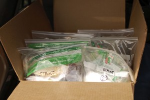 Each day's food was seperated into freezer bags for convenience.